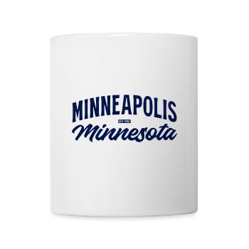 Minneapolis Minnesota Script Blau Vintage - Tasse - Weiß - Vorne