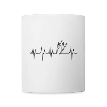 Ski Jumping Electrocardiogram ECG Ski Jumping - Mug - white - Front