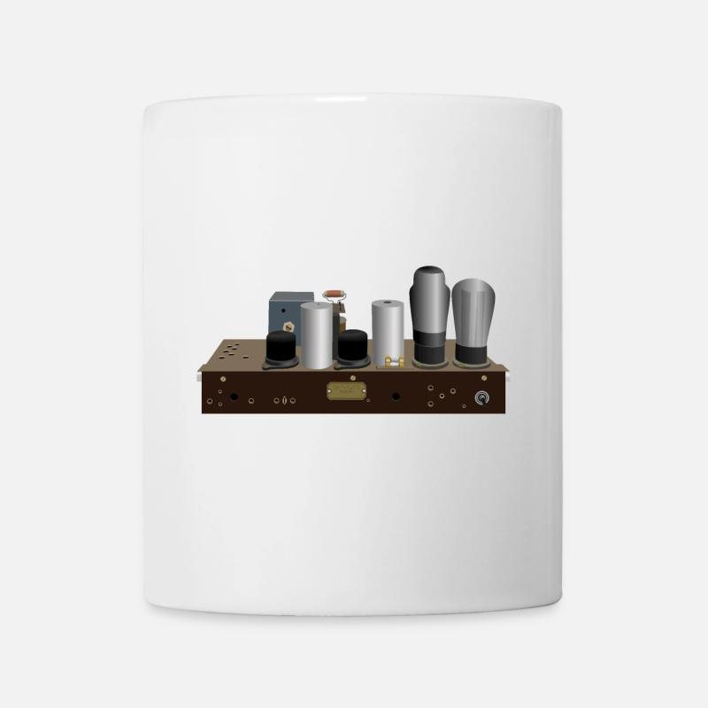 Chassis eines alten Röhrenradios - Tasse - Weiß