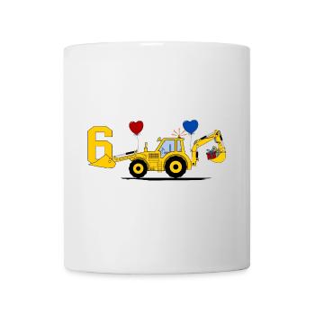 6ème Tracteur Pelle - Mug blanc - blanc - Devant