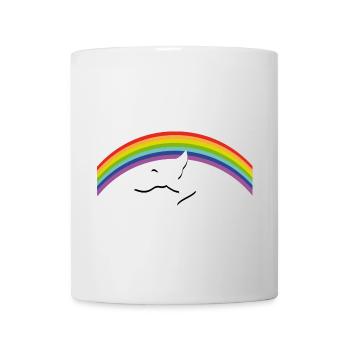 RAINBOW Regenbogen with peace dove - Tasse - Weiß - Vorne