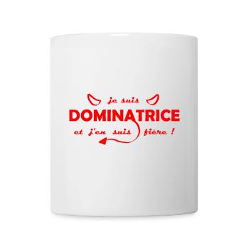 je suis dominatrice rouge - Mug blanc - blanc - Devant
