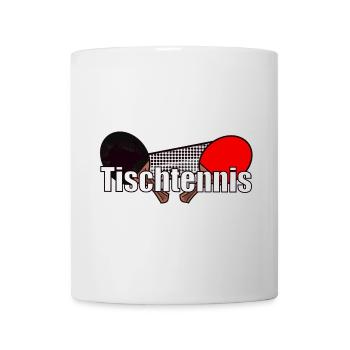 Tischtennis Collage mit Schlägern - Tasse - Weiß - Vorne