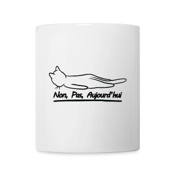 Non pas aujourd'hui - Mug blanc - blanc - Devant
