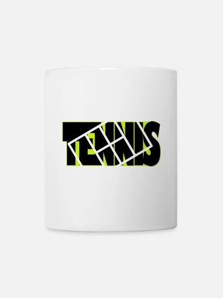 TENNIS Neon Grid Overlay - Mug - white