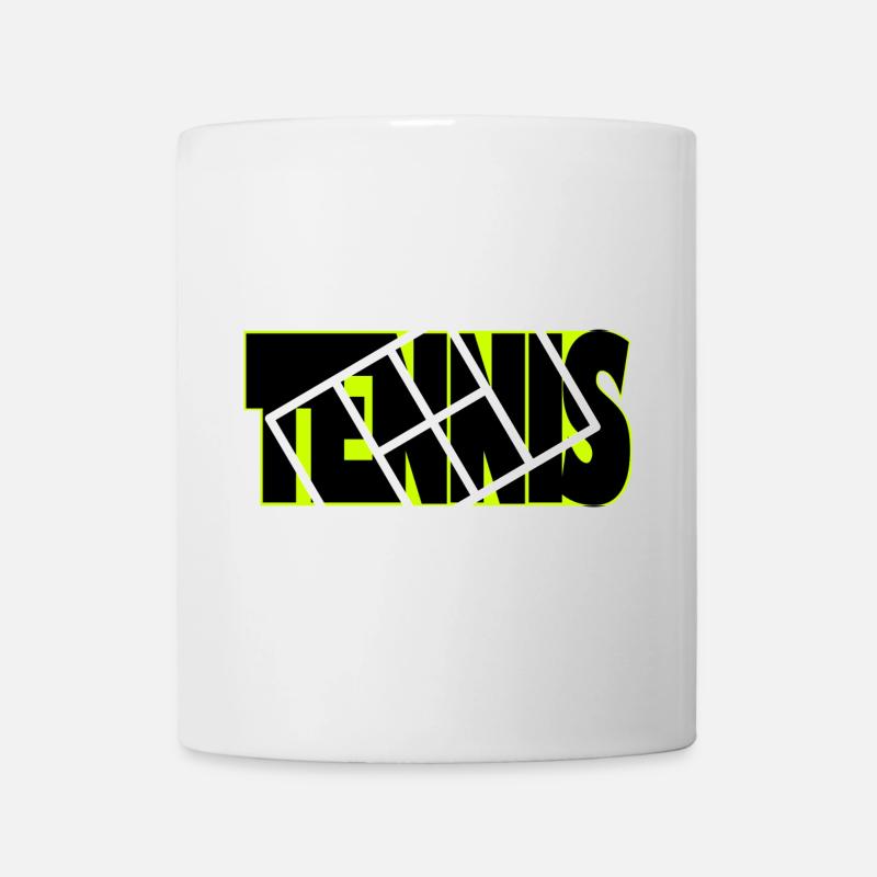 TENNIS Neon Grid Overlay - Mug - white