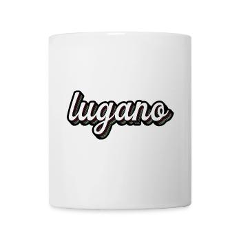 Lugano Neon Lettering Multiple Shadows - Mug - white - Front