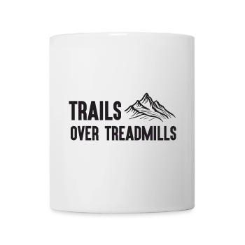 Trailrunning - Trails über Laufbänder - Tasse - Weiß - Vorne