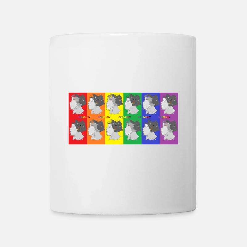 Femme avec illustration pop art colorée - Mug blanc - blanc