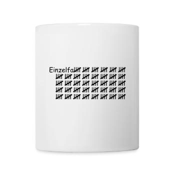 Einzelfall schwarz - Tasse - Weiß - Vorne