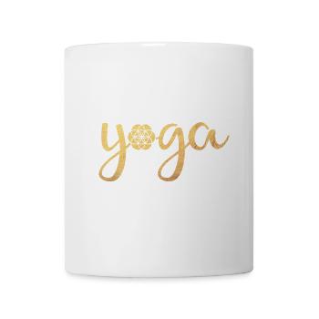 Meditation Quote Yoga Namaste om Flower of Life - Tasse - Weiß - Vorne