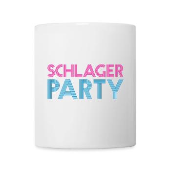 SCHLAGER PARTY Schlagermusik Schlager - Tasse - Weiß - Vorne