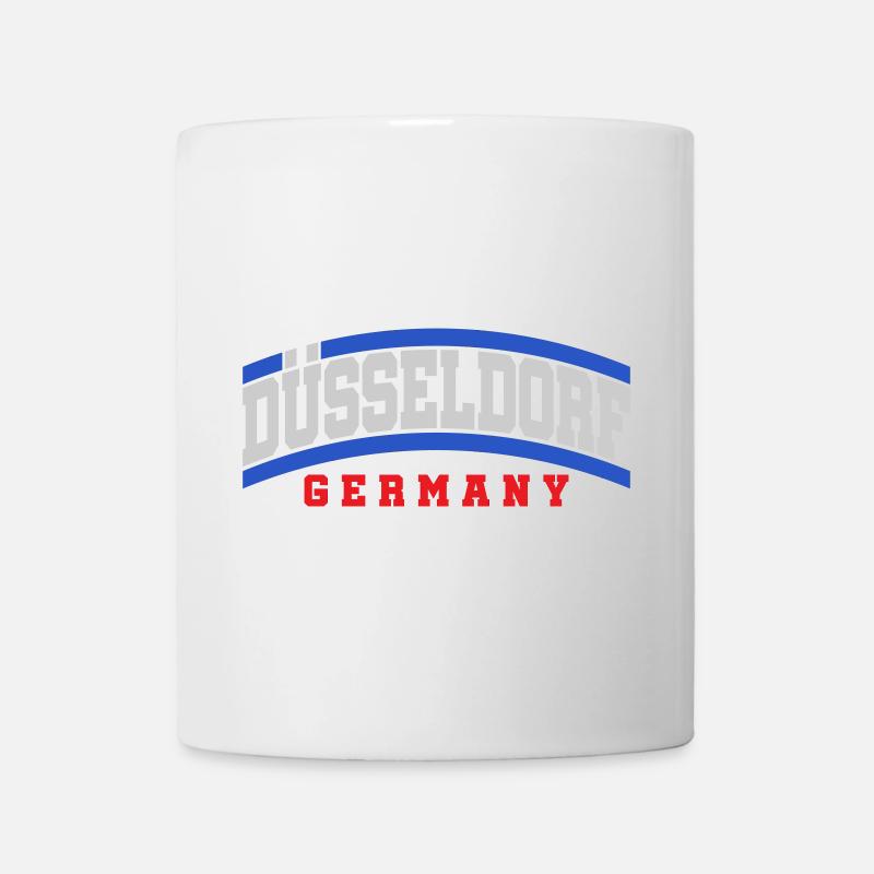Düsseldorf Stadt Text Schrift | Farben änderbar - Tasse - Weiß