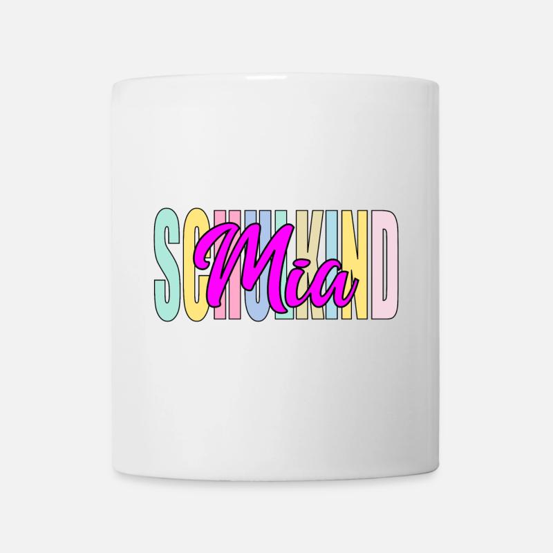 EINSCHULUNG SCHULKIND MÄDCHEN MIA VORNAME - Tasse - Weiß