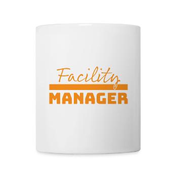 Tshirt Facility Manager orange - Tasse - Weiß - Vorne