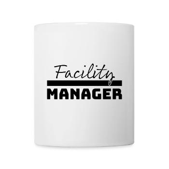 Tshirt Facility Manager black - Mug - white - Front
