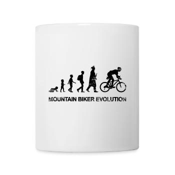 Development of a mountain biker - Mug - white - Front