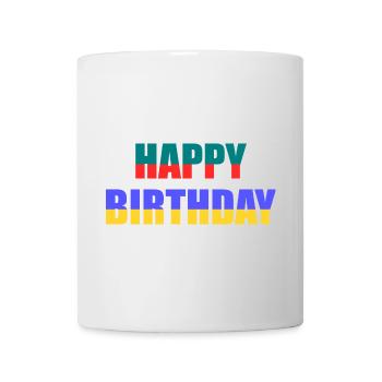 ANNIVERSARY. HAPPY BIRTHDAY. HAPPY BIRTHDAY. - Mug - white - Front
