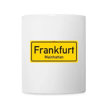 Frankfurter Ortsschild - Tasse - Weiß - Vorne