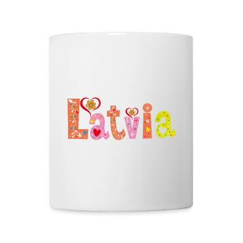 Personalisierter Name Lettlands - Tasse - Weiß - Vorne