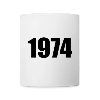 Modèle d’anniversaire 1974 personnaliser la conception - Mug blanc - blanc - Devant