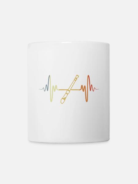 Retro Flöte - Tasse - Weiß