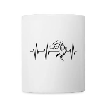 Backflip Pulse Parkour Heartbeat Symbol Training - Mug - white - Front