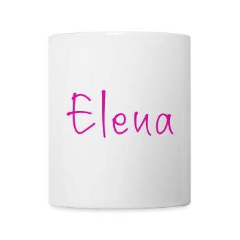 Elena Handlettering in Neon Pink - Tasse - Weiß - Vorne