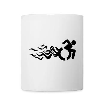 Flammendes Rollstuhlsymbol * - Tasse - Weiß - Vorne