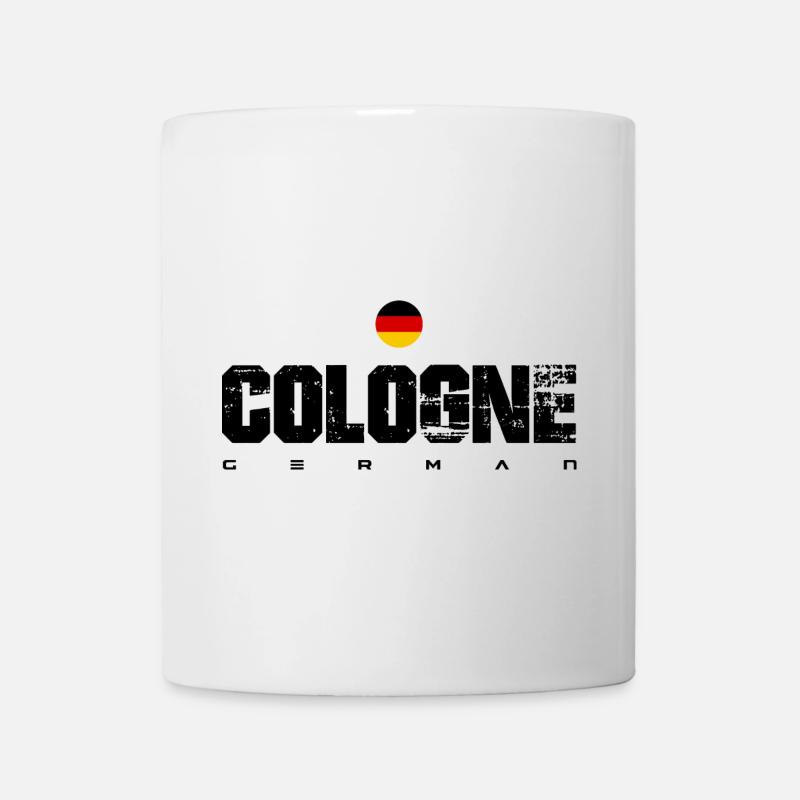 Deutsche Flagge Wappen Kreis - Tasse - Weiß