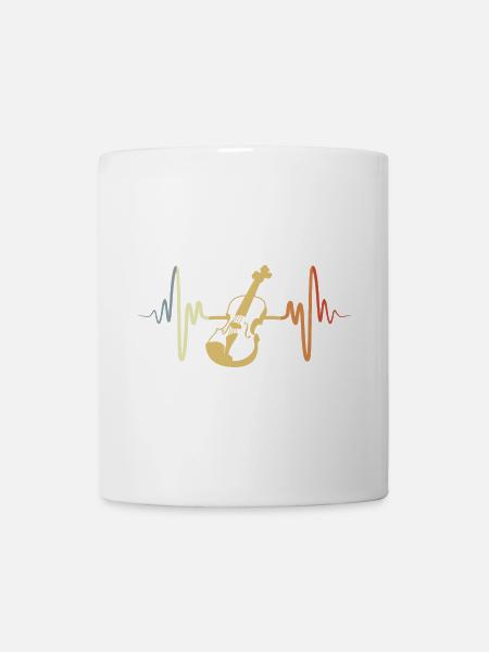 Vintage Geige - Tasse - Weiß