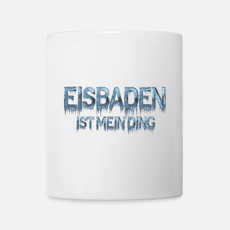 Eisbaden ist mein Ding - Tasse - Weiß