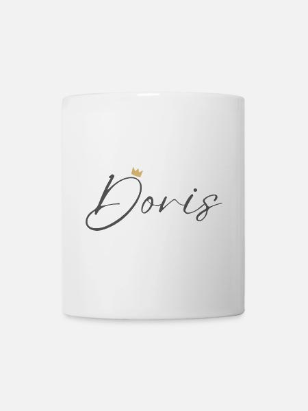 Prinzessin Doris Crown Hemd – Name mit Buchstabe D - Tasse - Weiß