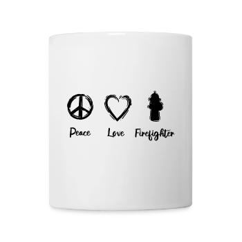 L’amour des pompiers - Mug blanc - blanc - Devant