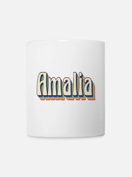 Vintage Retro Amalia T-Shirt Geschenk T-Shirt - Tasse - Weiß