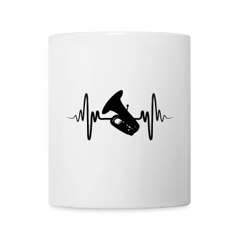 Tuba Heartbeat - Mug - white - Front