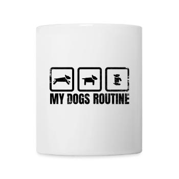 Routine canine - Mug blanc - blanc - Devant