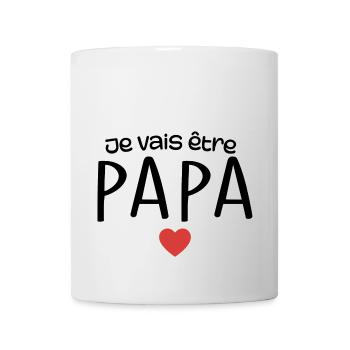 Ich werde Vater sein - Papa wird Vater - Papa Geschenk - Tasse - Weiß - Vorne