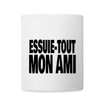 essuie-tout mon ami - Mug blanc - blanc - Devant