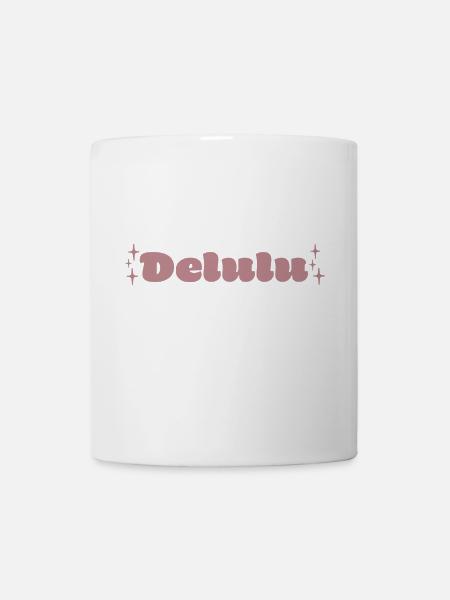 Delulu - Pink fontdesign - Mug - white