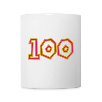100. 100 ANS. 100e ANNIVERSAIRE. ANNIVERSAIRE 100 - Mug blanc - blanc - Devant