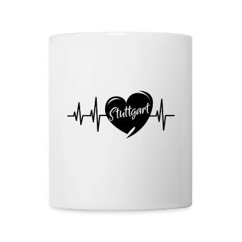 Stuttgart Herzschlag Liebe Stadt Symbol Logo icon - Tasse - Weiß - Vorne