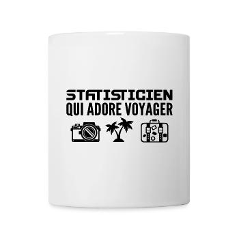 Voyageurs & Statisticiens : Passion & Découverte - Mug blanc - blanc - Devant