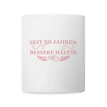 50 Ehejahre Goldene Hochzeit Frau 50. Hochzeitstag - Tasse - Weiß - Vorne