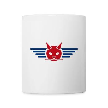 Conception créative de t-shirt Ailes de chat - Mug blanc - blanc - Devant