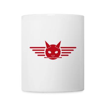 Conception créative de t-shirt Ailes de chat - Mug blanc - blanc - Devant