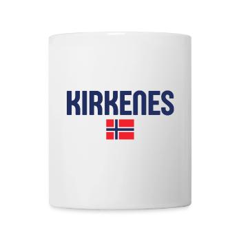 KIRKENES Norwegen Flagge - Tasse - Weiß - Vorne