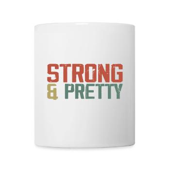 Strong And Pretty Funny Strongman Gym Workout - Mug blanc - blanc - Devant