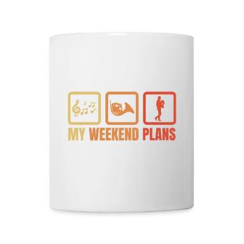 French horn player weekend routine - Mug - white - Front