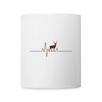 Battement de cœur de cerf Fréquence cardiaque Heartline - Mug blanc - blanc - Devant
